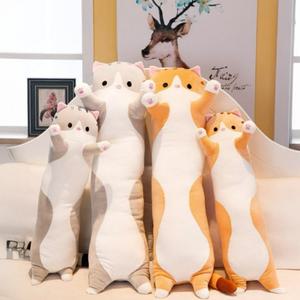 귀여운 고양이 롱쿠션 인형 110cm 찰떡촉감 모찌 바디필로우 애착베개