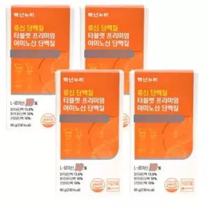 [단비] 백년누리 류신 단백질 타블렛 프리미엄 아미노산 60정 x 4개