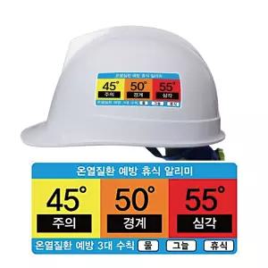 안전모 휴식알리미 스티커 온열질환 예방 온도
