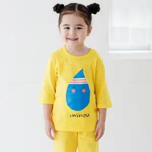 더미누 물방울 무형광 자가드편면 칠부 실내복