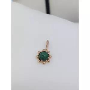 14k,18k 금 천연 공작석 (말라카이트) 원석 목걸이 펜던트 12GKEYMJP0056P-공작석