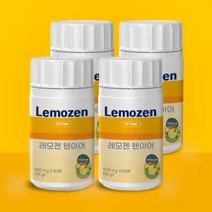 [공식몰 정품] 레모젠 텐이어 고체레몬즙 콜라겐 정 4박스 (600mg, 200정, 100일분) 건조레몬즙 정