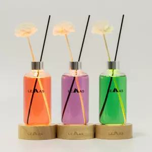 [르마스] 빛을 품은 LED 디퓨저 250ml 택1 + 무드등 1개+ 스틱(중 5개)+꽃장식(2개)