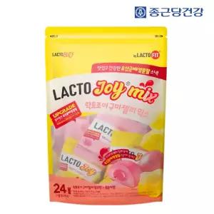 종근당건강 락토조이 구미젤리 믹스 600g (25g x 24개)/봉지포장/망고복숭아/NO지방/유산균/초등학교간식/어린이집/대용량/과즙젤리