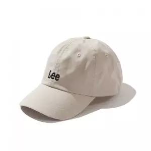 리 LEE 스몰 트위치로고 코튼 커브 볼캡 베이지