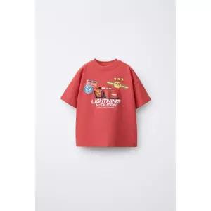 국내배송 ZARA 자라 아동 키즈 주니어 CARS RAYO MCQUEEN ⓒ DISNEY 프린트 티셔츠 레드 5431593600 179096