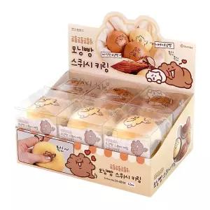 [조선문방구] 42000 곰돌곰돌곰돌희 모닝빵 스퀴시 키링 12개입박스