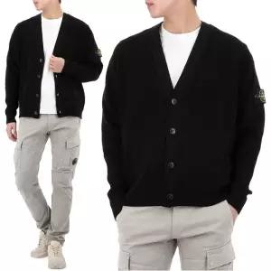 26SS  와펜 패치 코튼 브이넥 가디건 L1S155100009 S00D8 V0029
