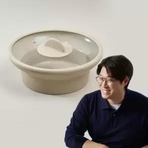 데켓 주물 IH 원형쿡플레이트 28cm+유리뚜껑 세트