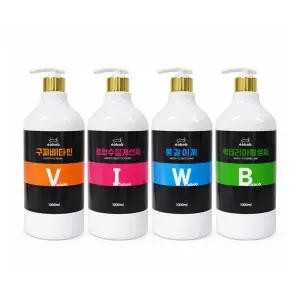 EOBOB 대용량 펌프형 1L 4개 어항 환수 세트 물갈이제 박테리아활성제 구피비타민 종합수질개선제