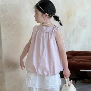 셔링 벌룬 민소매 블라우스 R14067