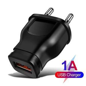 호환 USB 어댑터 벽걸이형 휴대폰 충전기 여행용 전원 DC 5V 1A 태블릿  컴퓨터용) EU/US 플러그