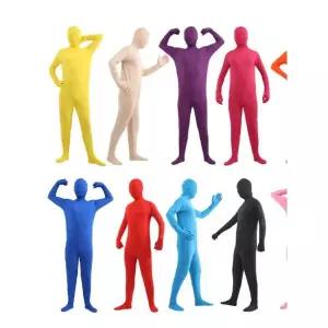 촬영용 바디슈트 쫄쫄이 전신 졸업사진 노란색 유튜브 의상 크로마키