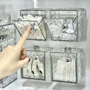 무타공 사무실 옷장 소품 인기제품 약통 정리 욕실 트렌드 수납함 주방 화장품 용품 멀티 부착 면봉 화장솜
