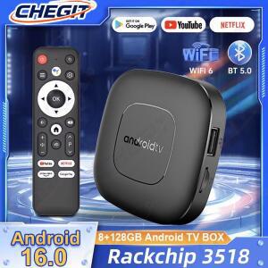 2026 안드로이드 16 TV 박스 8GB+128GB 음성 제어 지원 4K 디스플레이 RK3518 T1+ Wifi BT5.0 유튜브 디코