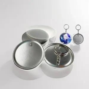 [셀러허브]58MM 메탈 핀버튼 키링 원형 DIY 재료제작 100개입 (S46122005)