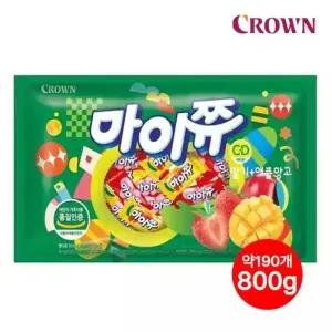 마이쮸 딸기애플망고 800g 혼합마이쮸 학교간식 유치원 어린이집 아이간식 카라멜 딸기맛 애플망고맛 개별