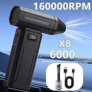 X8 브러시리스 터보 팬 제트 블로워 160000RPM 강력 에어 진공 먼지 청소기 휴대용 자동차 건조 도구 송풍