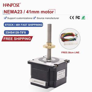 NEMA23 출력 스크류 스테퍼 모터 23HS4128-T88 2.8A 100-400mm 사다리꼴 나사