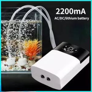 휴대용기포기 낚시 기포 발생기 이중 수족관 산소 펌프 배기 USB 충전 물고기 탱크 공기 휴대용 울트라 사