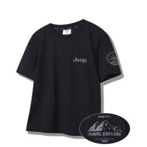 [AK분당점] [JEEPKIDS(지프키즈)] 등판 산프린트 반팔티셔츠 KP2TSU105BK