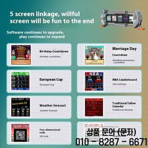 Divoom 포인트 사운드 타임 게이트 무작위 화면 글로우 튜브 시계 Esports 데스크탑 장식 기술 남성 선물