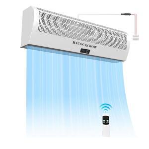 HXCOCKROW 36인치 마그네틱 차고 커튼 2363FPM 벽걸이 도어 1350CFM 도어용 에어 실내 스위치 가정용 상업용 강력한 오버 레스토랑