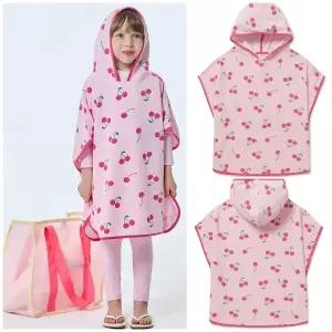 [래핑차일드](마산점) 26SS 아동 체리 비치타올 가운 (86329-905-02)