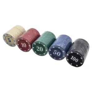 숫자 포커칩 5종 100PCS
