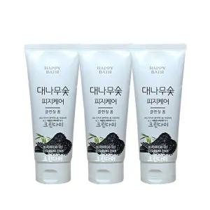 해피바스 폼 대나무숯 피지케어 클렌징 폼 200g x3개