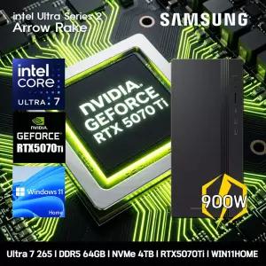 삼성데스크탑 코어 울트라7 RTX5070Ti 컴퓨터 DM500THA-U7ABZ-RTX5070Ti WIN11 Ultra7-265 64GB SSD4TB