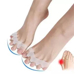 실리콘 발가락 교정 부드러운 엄지 통증 실리콘 발가락 링 완화 용품 분리형 집중 덧신 양말