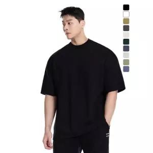 BYSEC 퍼펙트 특양면 오버핏 숄더 2중절개 무지 반팔 티셔츠_10Color