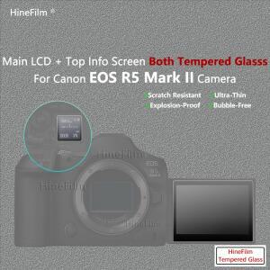 카메라 강화 유리 보호 필름 캐논 EOS R5 Mark II 메인 LCD 디스플레이 및 정보 화면 R5II R5M2