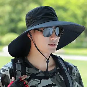 와이드 사파리모자 정글모자 등산모자 캠핑모자/메쉬/모자/남자/벙거지/작업/밭일/창모자/등산/일/자외선