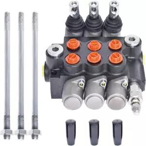 3스풀 유압 방향 제어 밸브 11GPM 3600PSI 트랙터 로더 로그 스플리터용 SAE 포트 이중 작동