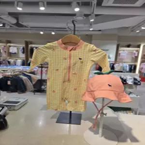 [국내매장판] 파주점 블루독베이비 YE 체크 피치 올인원 수영복 4537062101