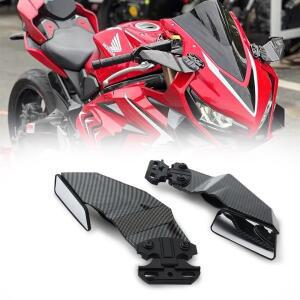 가와사키 닌자 250 300 400 ZX6R ZX636 ZX10R 범용 오토바이 조정 가능한 사이드 윙 스포일러 페어링 (후면