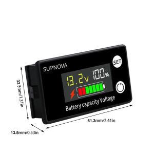 배터리 용량 표시기DC 8V-100V납산 리튬 LiFePO4 자동차 오토바이 전압계게이지