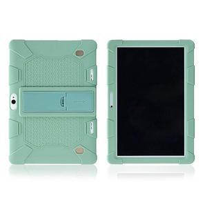 Universal Silicone Tablet Case - 10.1 Inch Cover Shockproof Protective with Stand, Soft, Slim & Non-Slip Grip Android Suitable for BBK R30 /R10 /H9 /K10plus (24x17cm) (Bean Green)