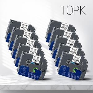브라더호환 P-터치용 라벨 스티커tz231 호환 테이프10PK6mm