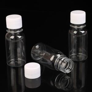 뚜껑이 달린 소형 플라스틱 병, 미니 주스 재사용 가능한 액체 누출 방지 용기, 60ml, 5 개