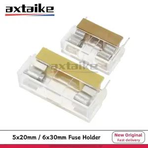유리관퓨즈 휴즈 10개 5x20mm 6x30mm 보험 튜브 소켓 퓨즈 홀더 유리 클램프 상자 HQ 6A 10A 250V 5x20 6x3