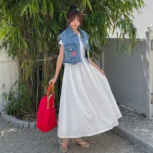 [핑크시슬리] 에브리데이 레이어드 플레어 맥시 원피스