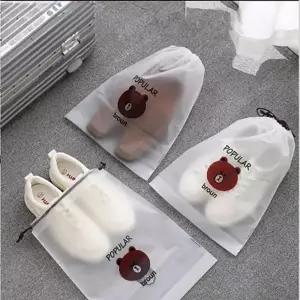 [룽스_62]방수 비닐 파우치 반투명 복조리파우치 곰 1p