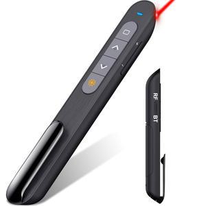 다이노파이어 무선 발표자, 2.4GHz RF + 블루투스 프레젠테이션 클리커, PowerPoint용 USB-A 수신기 슬라이드 어드밴스, Mac /Windows /노트북과 함께
