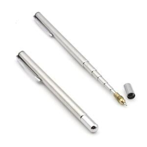 SWTOOL 2PCS 스테인리스 스틸 펜 클립 - 핸드 포인터 확장 가능한 텔레스코픽 접이식 볼펜 휴대용 발표자 교실 화이트보드