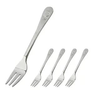 5P 식기 스테인레스 유아용포크 어린이포크 아기포크 깔끔한포크 아기수저