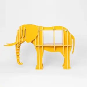 동물모형 옐로우 코끼리 DIY 선반 수납책장 80x50cm