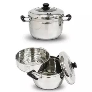 찜채반냄비 인덕션 가능 2단 찜기 겸용 찜솥 곰솥 27cm 33호